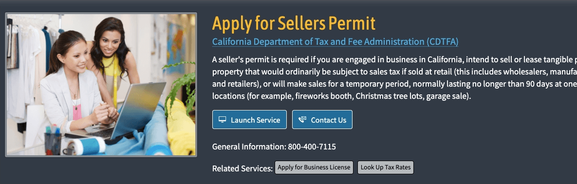 sales tax registration step 3